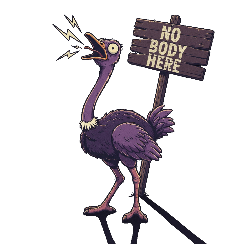 Nostrich screaming no body here